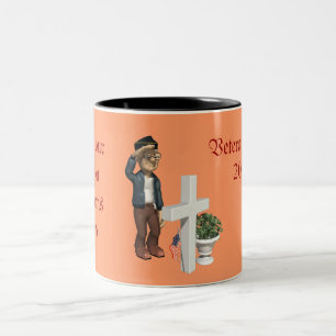 Tasse 2 Couleurs honorer nos anciens combattants -