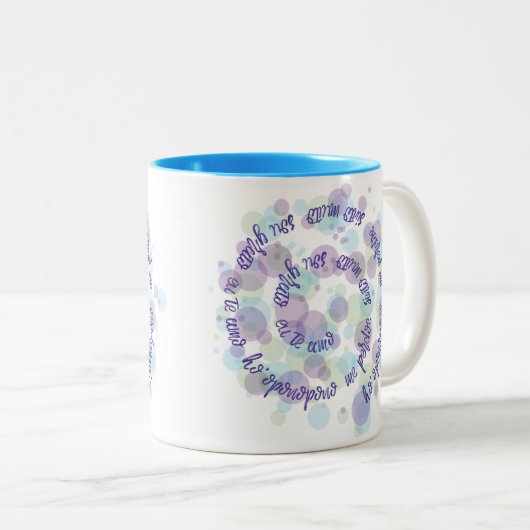 Tasse 2 Couleurs Ho'oponopono (Devant droit)