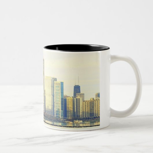 Tasse 2 Couleurs Horizon de Chicago (Droit)