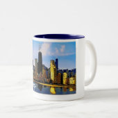 Tasse 2 Couleurs Horizon de Chicago (Devant droit)