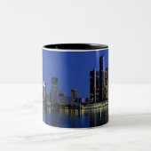 Tasse 2 Couleurs Horizon de Detroit la nuit (Centre)