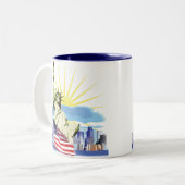 Tasse 2 Couleurs Horizon de NYC (Devant gauche)