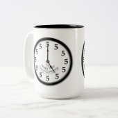 TASSE 2 COULEURS HORLOGE CINQ HEURES (Devant gauche)