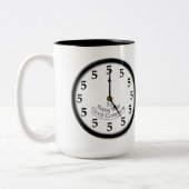 TASSE 2 COULEURS HORLOGE CINQ HEURES (Gauche)