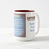 Tasse 2 Couleurs Horoscope : CAPRICORN (classé G) (Devant droit)