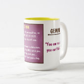 Tasse 2 Couleurs Horoscope : GÉMEAUX (G) évalué (Devant droit)
