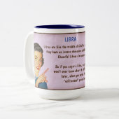 Tasse 2 Couleurs Horoscope : LIBRA (note G) (Devant gauche)