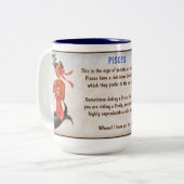 Tasse 2 Couleurs Horoscope : POISSONS (G évalué) (Devant gauche)