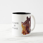 Tasse 2 Couleurs Horse portrait painting (Devant droit)