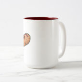 Tasse 2 Couleurs Hot-dog par le trou de beignet (Devant droit)