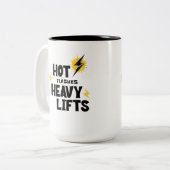 Tasse 2 Couleurs Hot Flashes. Heavy Lifts Coffee  (Devant gauche)