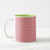 Tasse 2 Couleurs Houndstooth Hot Pink et Lemon Lime (Gauche)