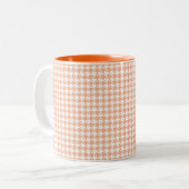Tasse 2 Couleurs Houndstooth Melon et White (Devant gauche)