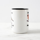 Tasse 2 Couleurs House Finch I Follow Plant-Based Diet Funny Bird (Centre)