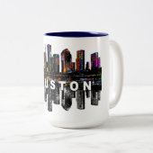 Tasse 2 Couleurs Houston, Texas en graffiti (Devant droit)