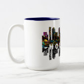 Tasse 2 Couleurs Houston, Texas en graffiti (Gauche)