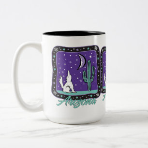 Tasse 2 Couleurs Howling Coyote Arizona