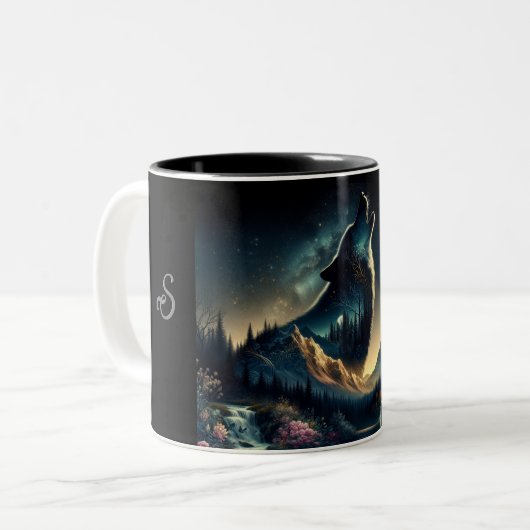 Tasse 2 Couleurs Howling Wolf (Devant gauche)