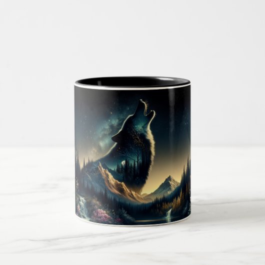 Tasse 2 Couleurs Howling Wolf (Centre)