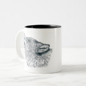 Tasse 2 Couleurs Howling Wolf (Devant gauche)