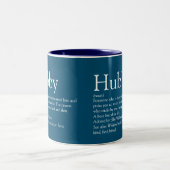 Tasse 2 Couleurs Hubby Definition Citation Cool amusant Moderne Ble (Centre)