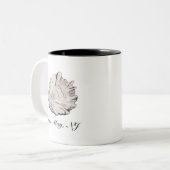 Tasse 2 Couleurs Huître simple et élégante (Devant gauche)