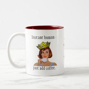 Tasse 2 Couleurs Humain instantané - ajoutez juste le café