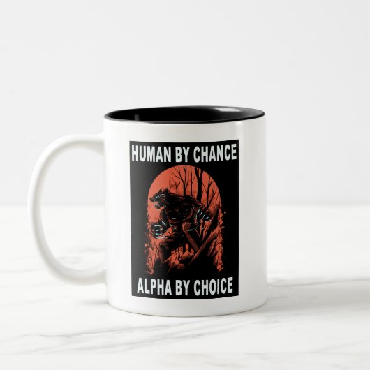 Tasse 2 Couleurs Humain Par Chance Alpha Par Choix - Wolverine (Gauche)