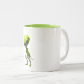 Tasse 2 Couleurs humanoïde vert (Devant droit)