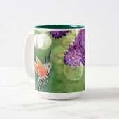 Tasse 2 Couleurs Hummingbird Hawk Moth and Lilacs (Devant gauche)