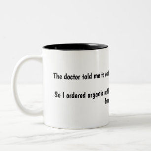 Tasse 2 Couleurs Humour café et beignets