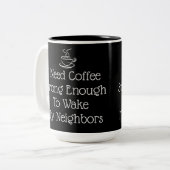 Tasse 2 Couleurs Humour café fort (Devant gauche)