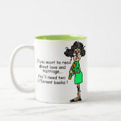 Tasse 2 Couleurs Humour d'amour et de mariage (Gauche)