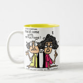 Tasse 2 Couleurs Humour d'attitude de maris et d'épouses (Gauche)