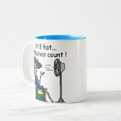 Tasse 2 Couleurs Humour de bouffée de chaleur (Devant gauche)