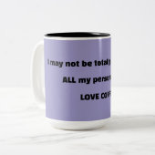 Tasse 2 Couleurs Humour de CAFÉ violet (Devant gauche)