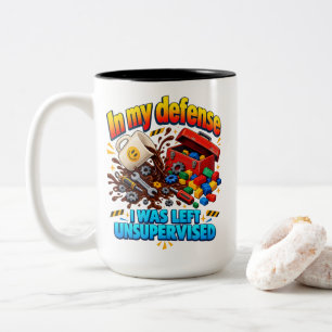 Tasse 2 Couleurs Humour de créateur En ma défense, j'ai été laissé