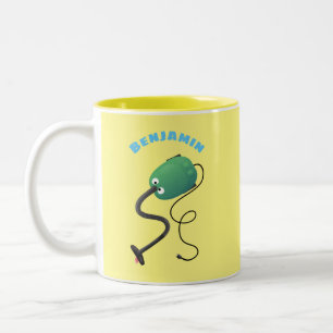 Tasse 2 Couleurs Humour de dessin animé de l'aspirateur mignon