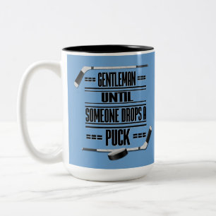 Tasse 2 Couleurs Humour de hockey sur glace bleu