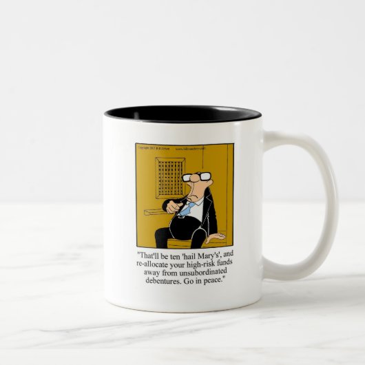 Tasse 2 Couleurs Humour de la finance commerciale (Droit)