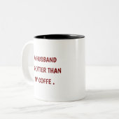 Tasse 2 Couleurs Humour de mariage mignon (Devant gauche)