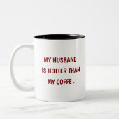 Tasse 2 Couleurs Humour de mariage mignon (Gauche)