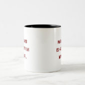 Tasse 2 Couleurs Humour de mariage mignon (Centre)
