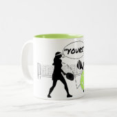 Tasse 2 Couleurs Humour de Pickleball : "Les vôtres !" (Devant gauche)