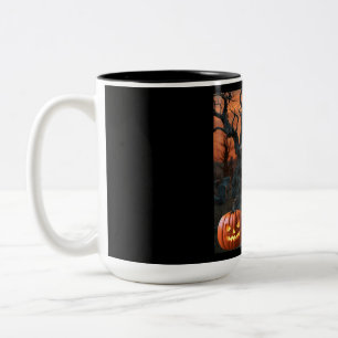 Tasse 2 Couleurs Humour de pierre de l'Halloween "Dustin Ash"