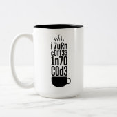 Tasse 2 Couleurs Humour de programmeur – Du café dans le code (Gauche)