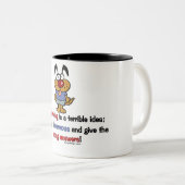 Tasse 2 Couleurs Humour de test animal (Devant droit)
