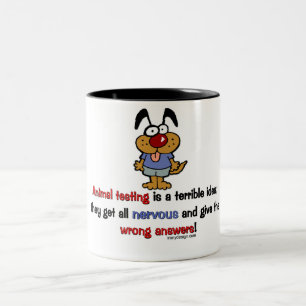 Tasse 2 Couleurs Humour de test animal