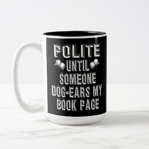Tasse 2 Couleurs Humour des livres d'oreille de chien