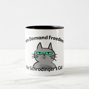 Tasse 2 Couleurs Humour drôle de geek du chat de Schrodinger